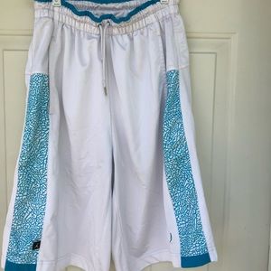✔️Nike Air Jordan White and Blue Shorts size small